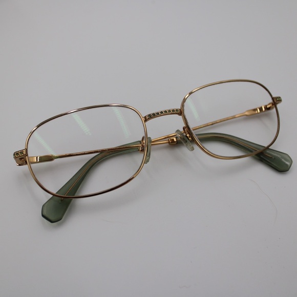 Swarovski Accessories - Swarovski Gold Rimmed Eyeglasses with Crystal Accents